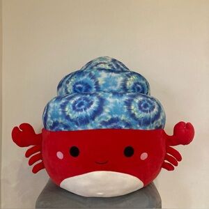 Indie The Hermit Crab Squishmallow 20” Large Jumbo Rare NWT Red Blue White